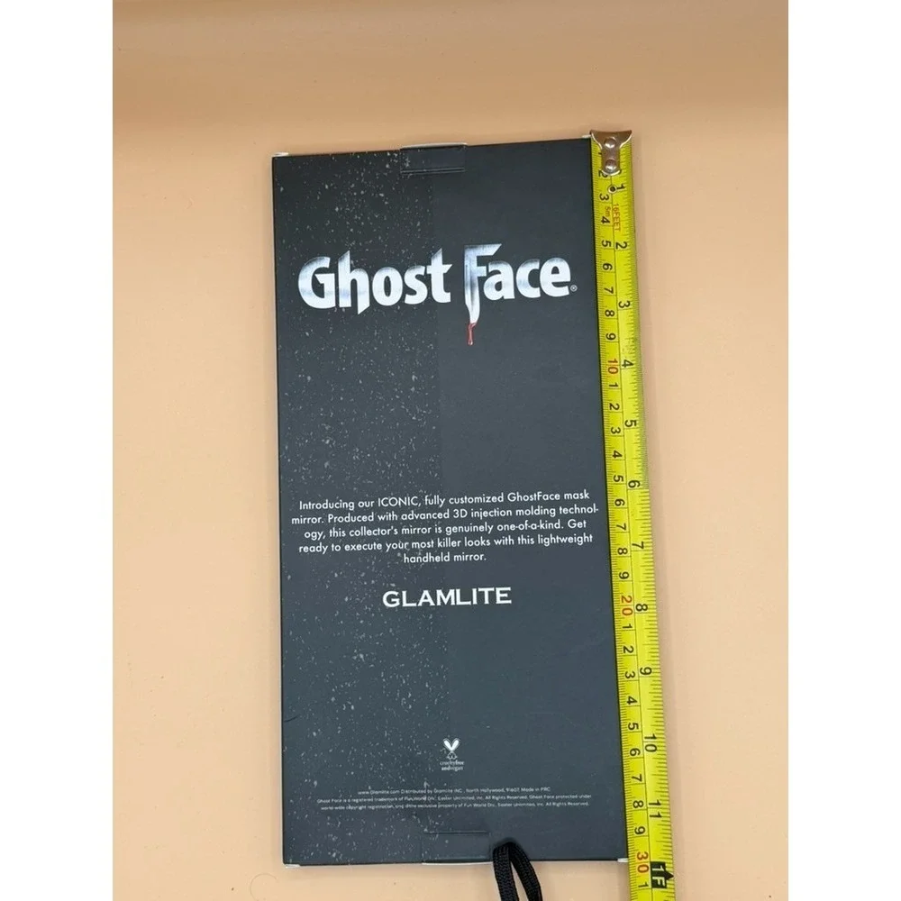 Glamlite Ghost Face Mask Handheld Mirror Scream Horror Collector Boxed